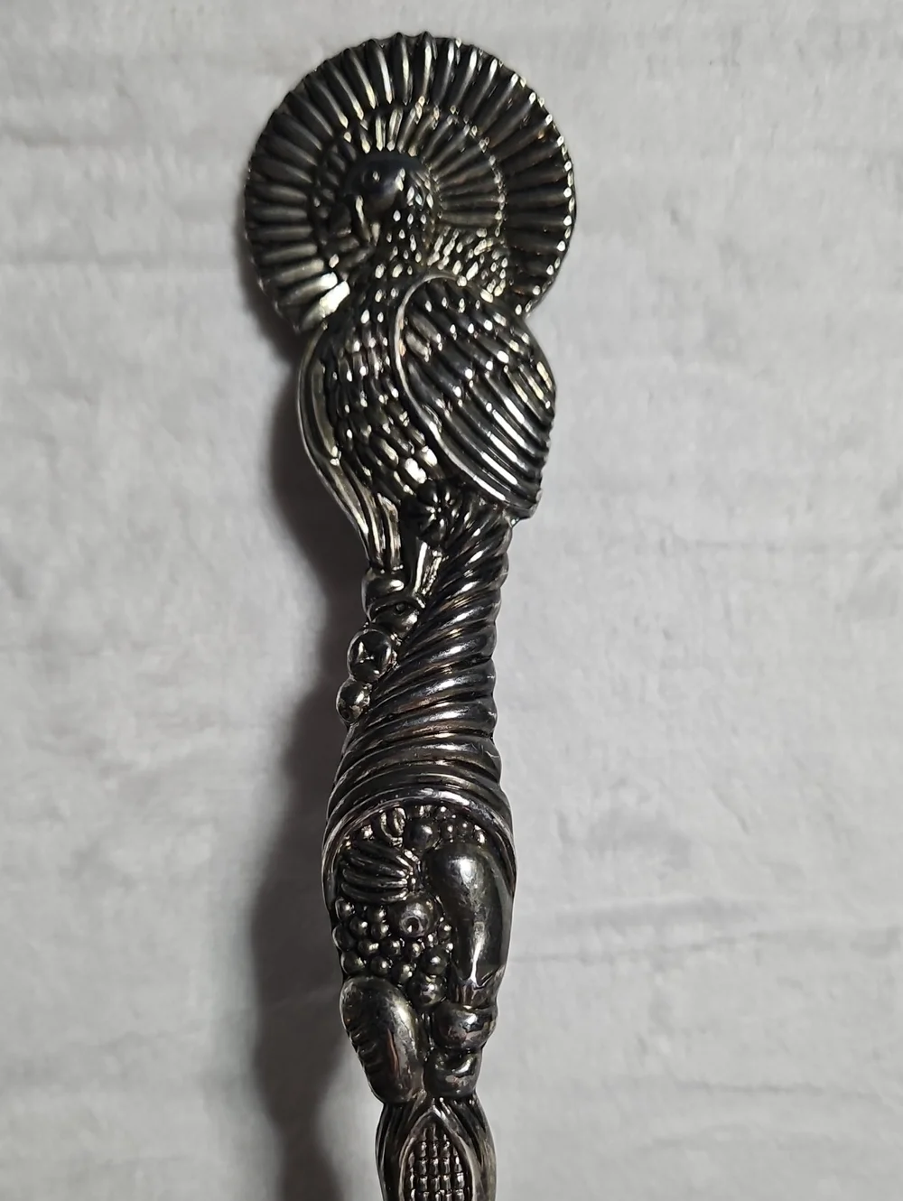 2 Godinger Silver-Plated Turkey Cornucopia Serving Spoons